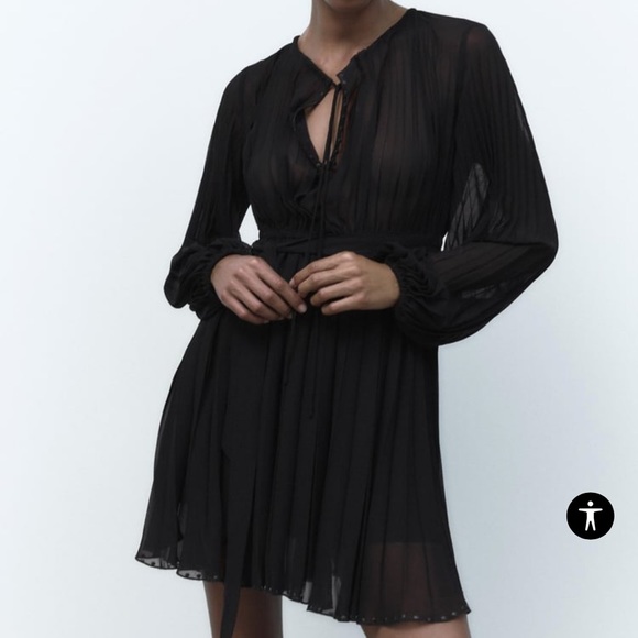 Pleated Black Dress Zara Pleated Dress Contrasting Lace Dress Zara Midi Dresses Zara Black Pleated Black Dress Zara Pleated Dress Contrasting Lace Dress Zara Midi Dresses Zara Black